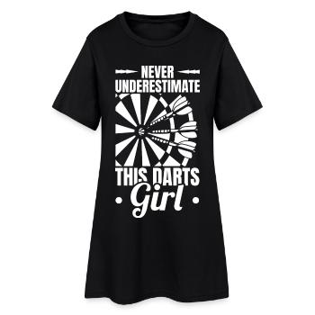 Ne sous-estimez jamais cette fille dard - Robe T-shirt Femme - noir - Devant