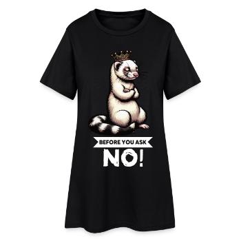 Before You Ask Frettchen Frettchenbesitzer Nager - Frauen T-Shirt-Kleid - Schwarz - Vorne