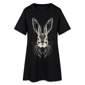 Géométrie du lapin de Pâques - Robe T-shirt Femme - noir - Devant