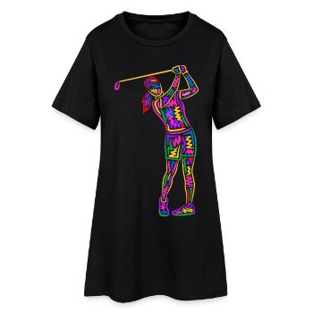Golfeuse Golfeuse Femmes Colorées Enfants Filles Golfeuses - Robe T-shirt Femme - noir - Devant