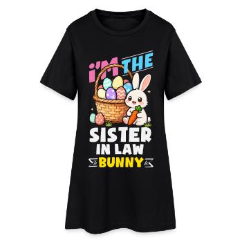 Happy Easter Sweet Easter Bunny Egg Hunt Easter Eggs - Women’s T-Shirt Dress - black - Front