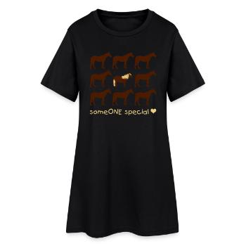 JaC's Haflinger - Frauen T-Shirt-Kleid - Schwarz - Vorne