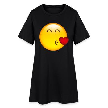 Smiley Kiss - Robe T-shirt Femme - noir - Devant