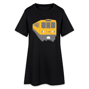 Berlin Train U1 - Frauen T-Shirt-Kleid - Schwarz - Vorne