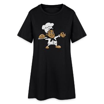 cuire le poulet de cuisson - Robe T-shirt Femme - noir - Devant