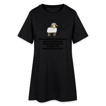 schaefchen - Frauen T-Shirt-Kleid - Schwarz - Vorne