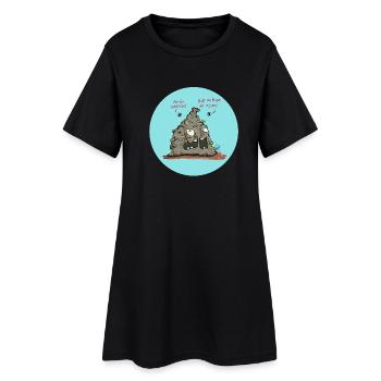 Leckeres Essen - Frauen T-Shirt-Kleid - Schwarz - Vorne
