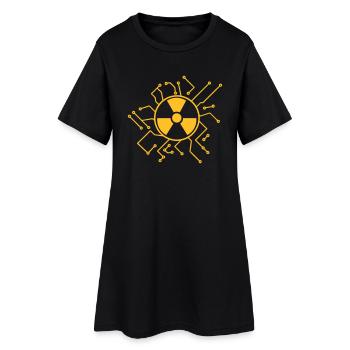 atomiquement symbole atomique radioactifs atomique - Robe T-shirt Femme - noir - Devant