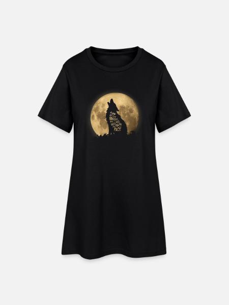 Throw me to the Wolves - Women’s T-Shirt Dress - black