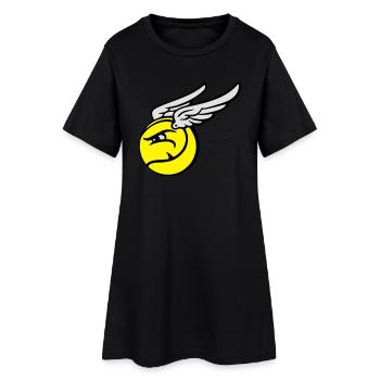 tennisball2_3c - Frauen T-Shirt-Kleid - Schwarz - Vorne