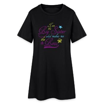 Je suis la grande soeur qui me rend le patron - Robe T-shirt Femme - noir - Devant