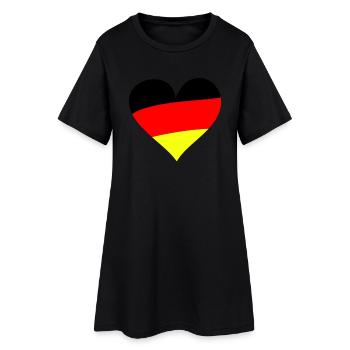 Heart Germany - Frauen T-Shirt-Kleid - Schwarz - Vorne