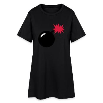 bombe - Robe T-shirt Femme - noir - Devant