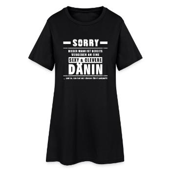 Mann Vergeben - Dänin Däne Dänemark - Frauen T-Shirt-Kleid - Schwarz - Vorne