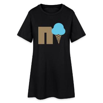 Nice blue - Women’s T-Shirt Dress - black - Front