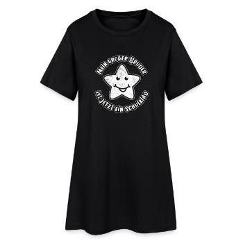 Mein großer Bruder ist ein Schulkind - Frauen T-Shirt-Kleid - Schwarz - Vorne