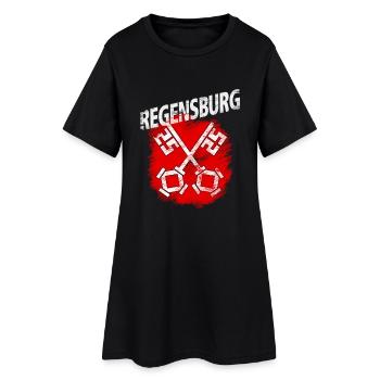 Regensburg - Frauen T-Shirt-Kleid - Schwarz - Vorne