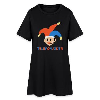 telefonjoker - Frauen T-Shirt-Kleid - Schwarz - Vorne