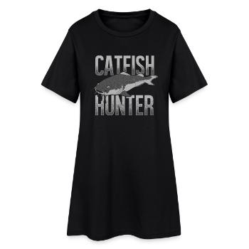 Catfish Hunter Wels Waller Welsfischen - Frauen T-Shirt-Kleid - Schwarz - Vorne