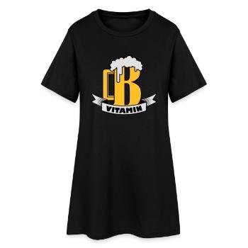 B vitamin - Women’s T-Shirt Dress - black - Front