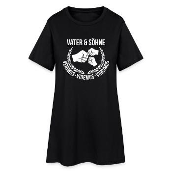 Vater und Söhne - lateinischer Teamspruch - Frauen T-Shirt-Kleid - Schwarz - Vorne