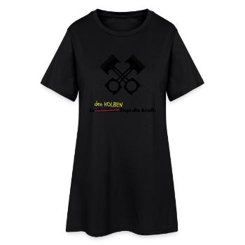 Motorsport Kolben Racing - Frauen T-Shirt-Kleid - Schwarz - Vorne