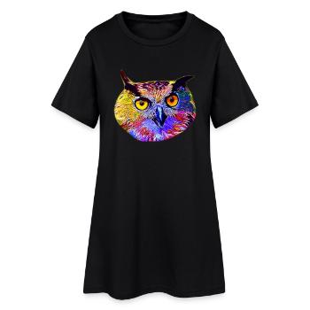 gxp chouette hibou vector art - Robe T-shirt Femme - noir - Devant