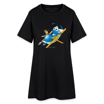 Ant in a deck chair - Women’s T-Shirt Dress - black - Front