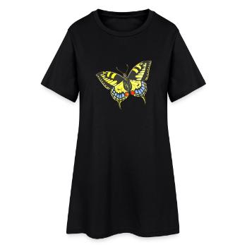 papillon - Robe T-shirt Femme - noir - Devant