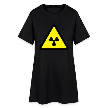 RADIOAKTIV - Frauen T-Shirt-Kleid - Schwarz - Vorne