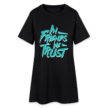 Dans Friends We Trust, typographie - Robe T-shirt Femme - noir - Devant