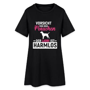 Labrador Retriever - Frauen T-Shirt-Kleid - Schwarz - Vorne
