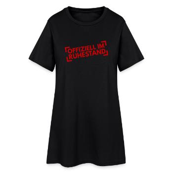 Offiziell im Ruhestand - Frauen T-Shirt-Kleid - Schwarz - Vorne
