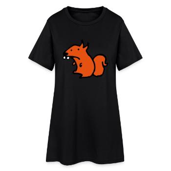 Écureuil - Robe T-shirt Femme - noir - Devant
