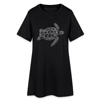 Sea Turtle - Blanc - Robe T-shirt Femme - noir - Devant