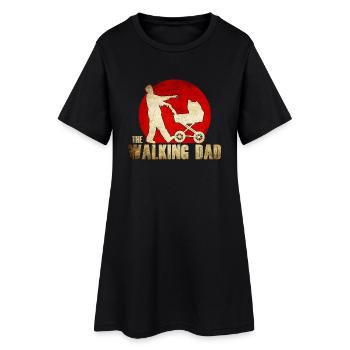 The walking Dad Kinderwagen Papa Zombie Vater - Robe T-shirt Femme - noir - Devant