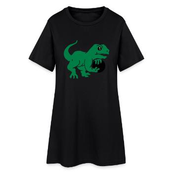 bowling dino (3c) - Robe T-shirt Femme - noir - Devant