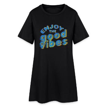 Good Vibes (lettrage) 02 - Robe T-shirt Femme - noir - Devant