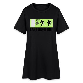 Last Night Out - Man - Frauen T-Shirt-Kleid - Schwarz - Vorne