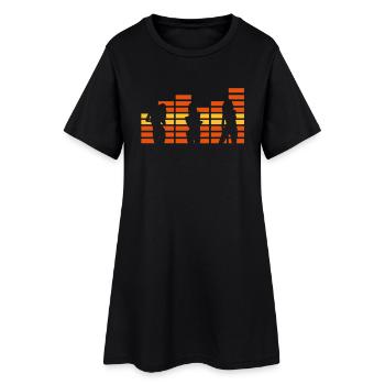 sexy_girls_equaliser2 - Robe T-shirt Femme - noir - Devant