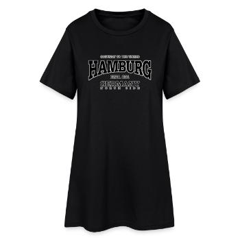 Hambourg (noir) - Robe T-shirt Femme - noir - Devant