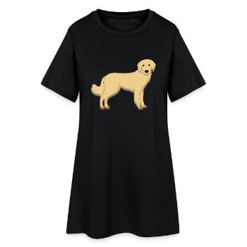 hovawart_blond F - Robe T-shirt Femme - noir - Devant
