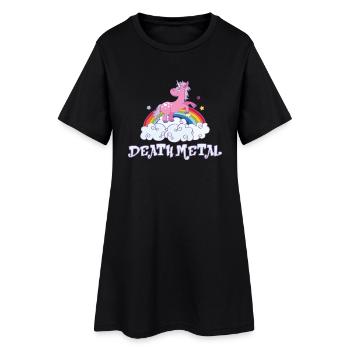 death metal - Frauen T-Shirt-Kleid - Schwarz - Vorne