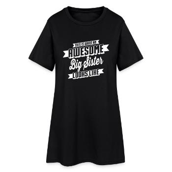 Awesome Big Sister - Robe T-shirt Femme - noir - Devant