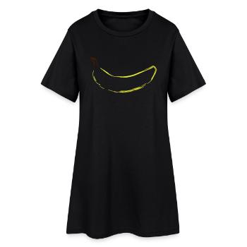 Banane abstraite - Robe T-shirt Femme - noir - Devant