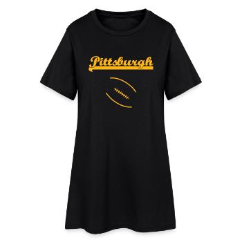 Pittsburgh + Logo - Frauen T-Shirt-Kleid - Schwarz - Vorne