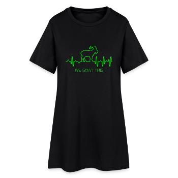 Heartbeat chèvre - Robe T-shirt Femme - noir - Devant
