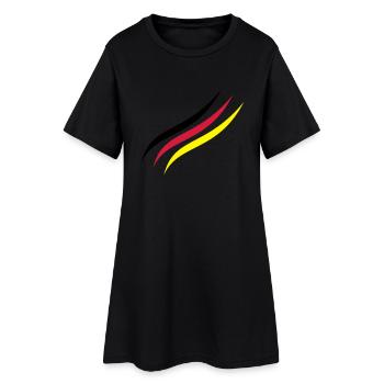 German Line - Frauen T-Shirt-Kleid - Schwarz - Vorne