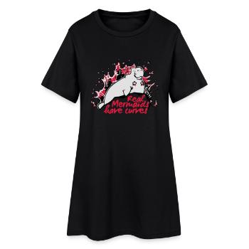 Manati Mermaid - sirène de sirène - Robe T-shirt Femme - noir - Devant