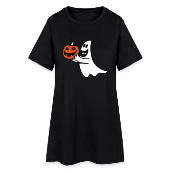 fantôme - Robe T-shirt Femme - noir - Devant